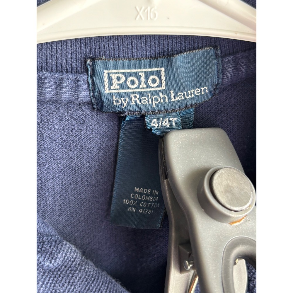 Polo Ralph Lauren Navy Blue Polo Shirt Kids 4T - Picture 7 of 7